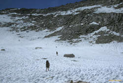Starting up from Hidden Lake to McCabe Pass