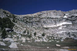 McCabe Pass from the West, with Jess
