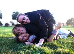 Eric, Jess and Mike playing in Fort Mason