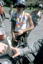 Some guy showed us his cock ring in exchange for beer