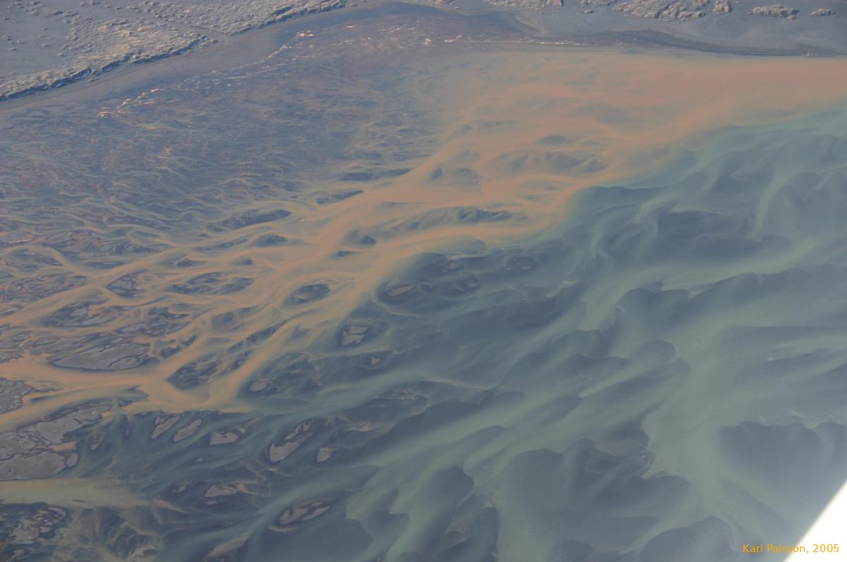 Sediment flow in the þórsár