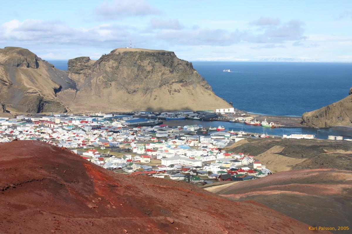 Eldfell, Heimaey, and Klíf  (I will be up under the radio tower later)