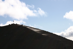 Lightly steamin warm spots on the summit ridge of Eldfell