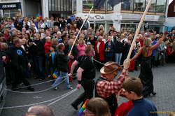 The leather crew towed their truck