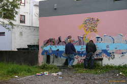 Fresh graffiti being updated