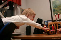 Daniel reaching for a licorice allsort