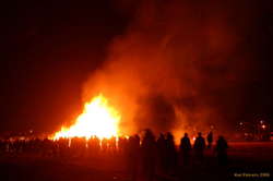 Big fire, little people