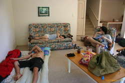 Old people.  Still in bed, and reading new scientist