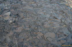 Strange geology (very soft rock) in the flood zone