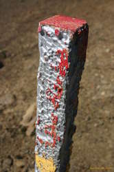 Sandblasted track marker