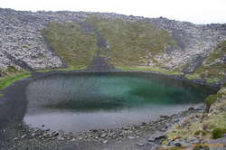 Djúpalón. Rises and falls with the tide. Fresh water on top of salt water