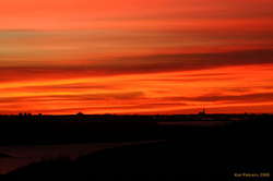 Sunset over Reykjavík, from Esja