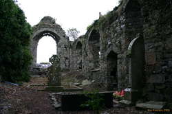 More graves inside the old church