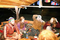 Jared, Nerida, Ben and Morgs relaxing