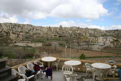 The view from our hotel room door