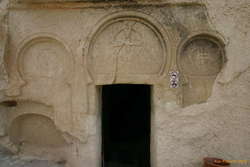 Nicely carved, but plain rock carvings outside