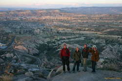 Karl, Matt, Jared and Ben on Üçhisar castle