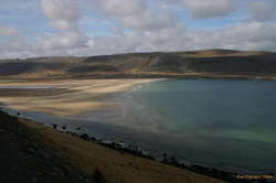 The sandy estuary at Gjögrabót