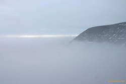 View west from just above the mist layer