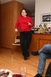 Teresa giving a tap demo