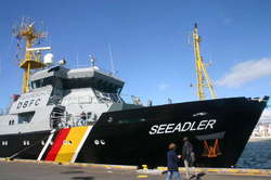 Ute and Wolfgang admiring the front end