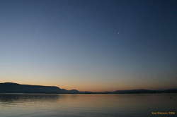 The moon is still up