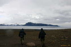 High clouds, visibility all the way to Skaftafell, it was time to cross the glacier
