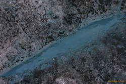 Blue, black, and icy.