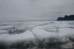 South down the glacier, Súla visible on the right
