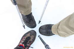 Shoes and sticks. Who is who?