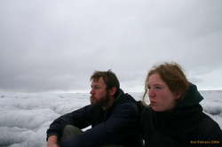 During a rest break, Jared and Nerida contemplate the road ahead