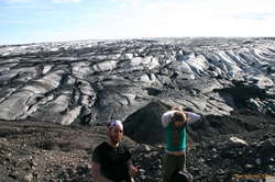 Whee! we're on normal dirt again. The Eastern toe of Skeiðárajökull is behind us