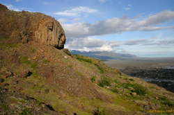 Lovely rhyolite cliffs, and herb covered hillsides, how unusual!