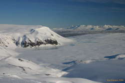 A scenic pond beside the NE end of Langjökull