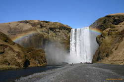 Not the same rainbow at Skógarfoss