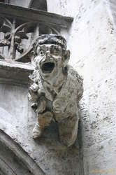 Old gargoyles in the Munich town hall courtyard