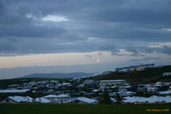Moonrise over southern Hafnafjörður
