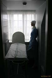Odd exhibit in the old hospital