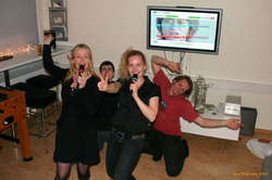 Imagine, plus waving hippies