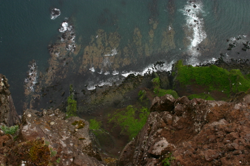 The view down to the sea