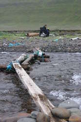 Wolfgang energizes before the mighty bridge crossing