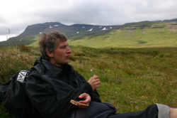 Wolfgang enjoys some lunch