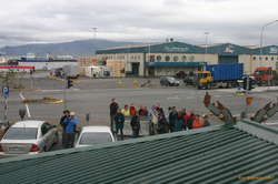 Tourists gawking at my house