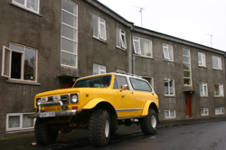 Big car, small flats