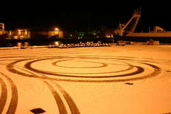 Snow playground for boys