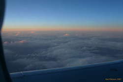 Sunrise catching cloud tops