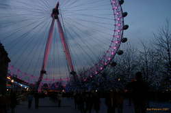 London Eye at dusk