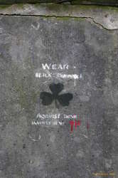 Antiwar black shamrocks. Saw these later in Dublin as well