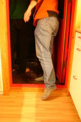 Someone thought it a bit odd to go out in barefeet