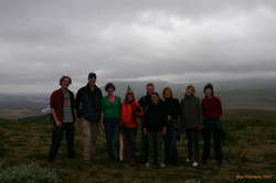 Karl, Wolfgang, Nicky, Sarah, Jón, Ellen, Marian, Liza, Rakel in Þórsmörk